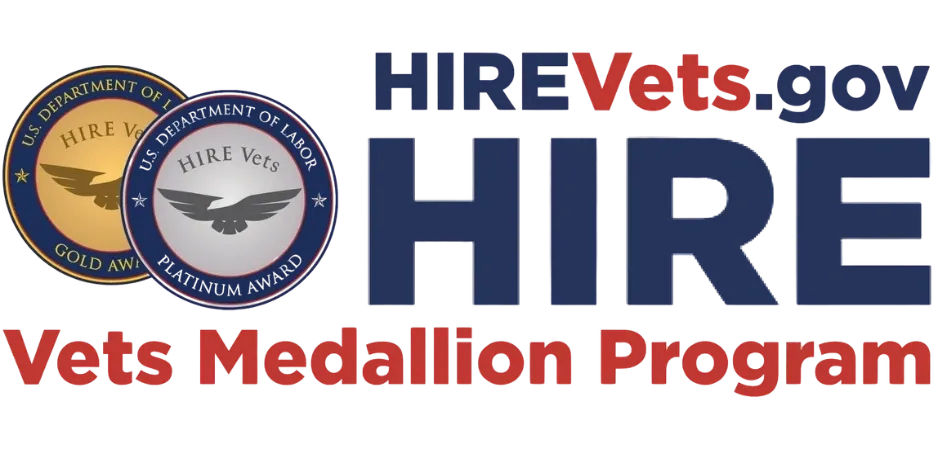 A black background with orange and grey letters.